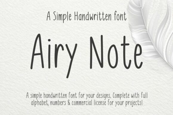 Airy Note: The Perfect Handwritten Font for Crafters