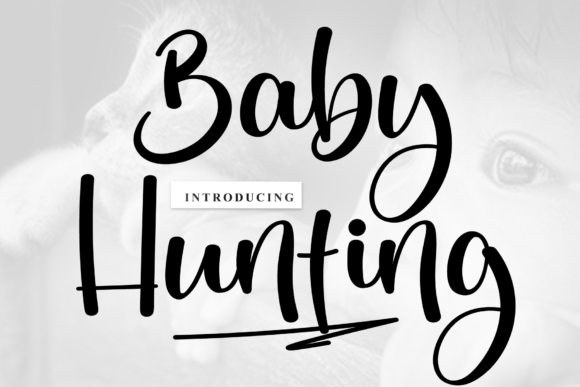 Baby Hunting: A Rhythmic Script Font for Editorial Design