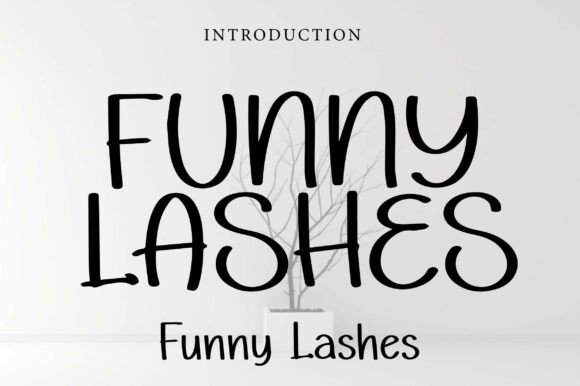 Funny Lashes: A Playful Display Font for Makers