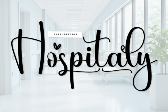 Hospitaly: A Rhythmic Script Font for Editorial Design
