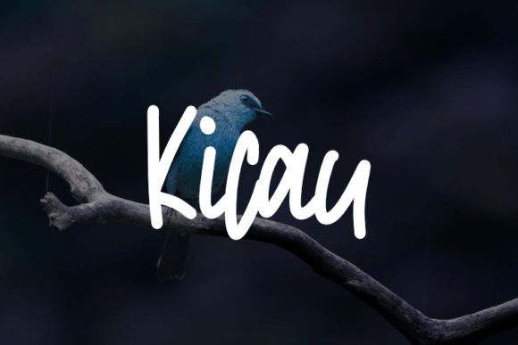 Kicau: A Modern Script Typeface for Editorial Design