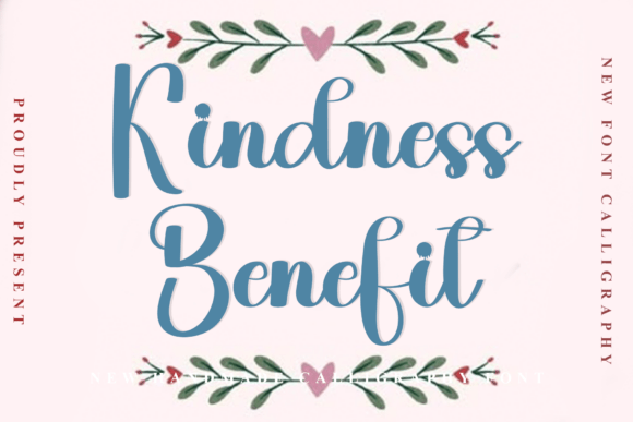Kindness Benefit: A Festive Script Font for Editorial Design