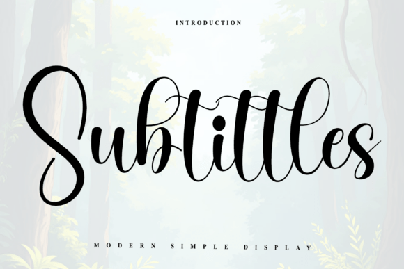 Subtittles: A Rhythmic Script Font for Web Design